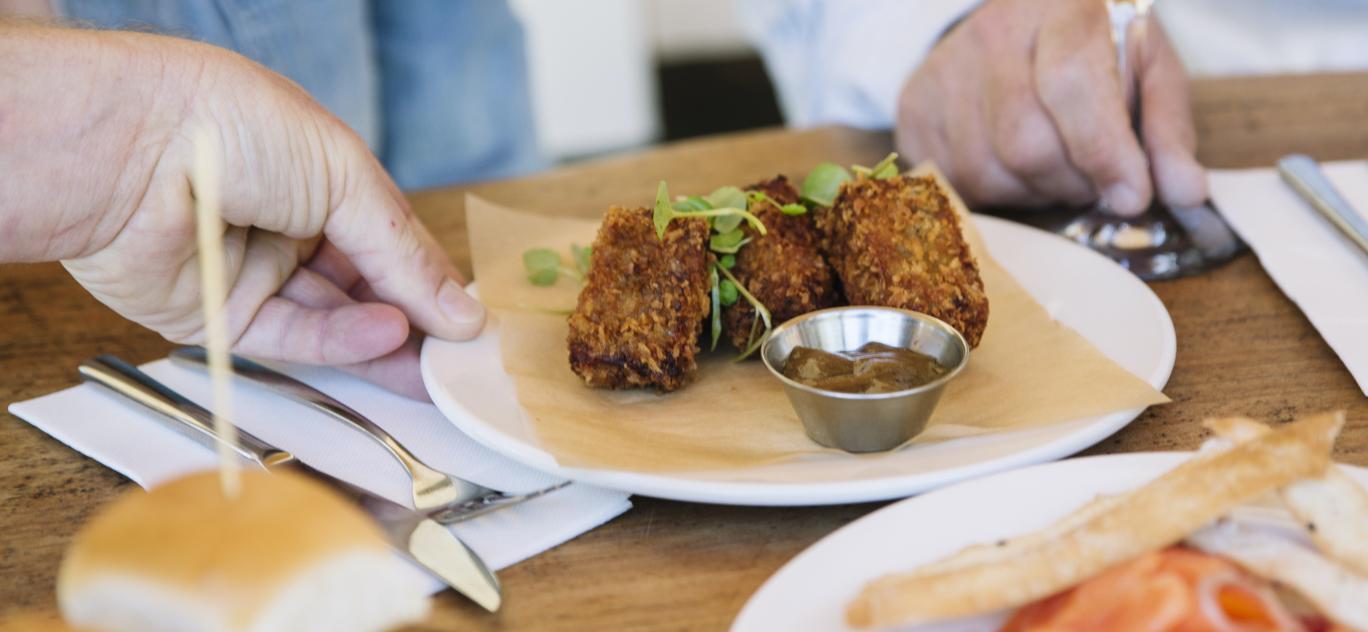 A selection of dishes served at Furneaux Lodge in the Marlborough Sounds, New Zealand.