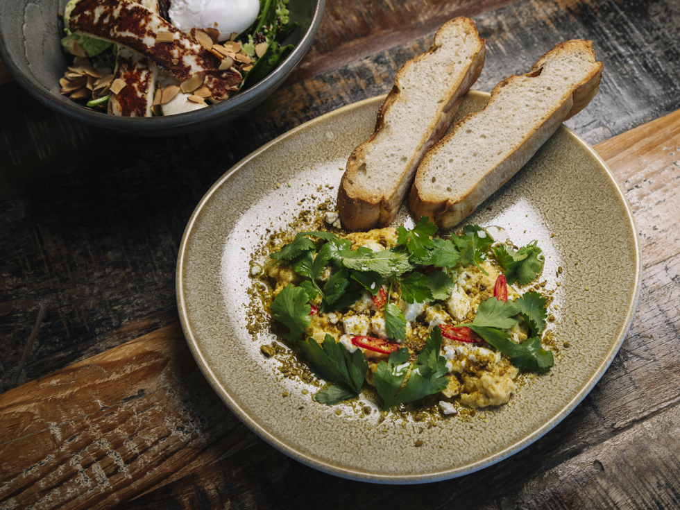 A plate of fresh seasonal food served at Furneux Lodge in the Marlborough Sounds, New Zealand.